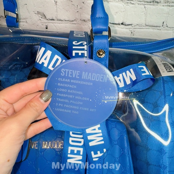 Steve Madden Clear Duffle Bag Set of 7 - Picture 4 of 10